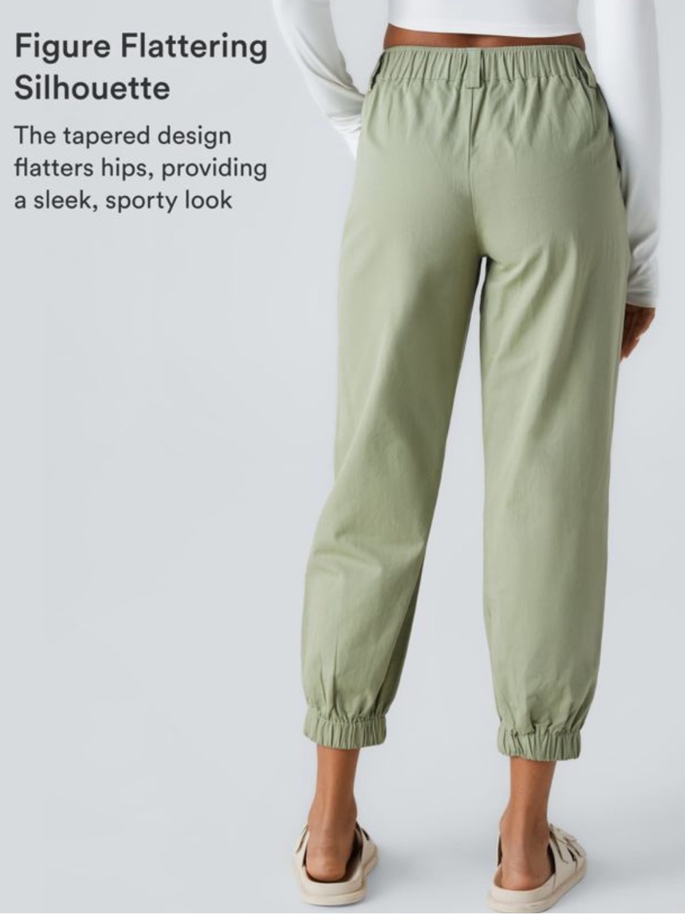 Halara Mid Rise Casual Joggers with Pockets cotton size medium Regular - Picture 2 of 7